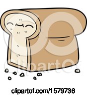 Cartoon Loaf Of Bread by lineartestpilot
