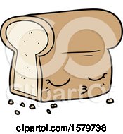 Cartoon Loaf Of Bread by lineartestpilot