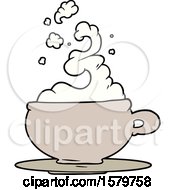 Hot Cup Of Tea Cartoon by lineartestpilot