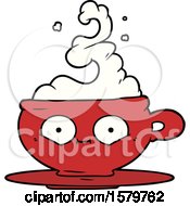 Cartoon Hot Cup Of Coffee