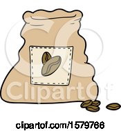 Cartoon Sack Of Coffee Beans by lineartestpilot