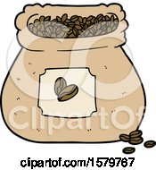 Poster, Art Print Of Cartoon Sack Of Coffee Beans