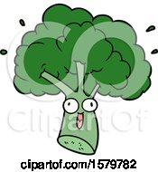 Cartoon Broccoli by lineartestpilot