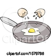 Poster, Art Print Of Cartoon Pan Frying Egg