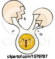 Poster, Art Print Of Cracked Egg Cartoon