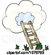 Poster, Art Print Of Cartoon Ladder To Heaven