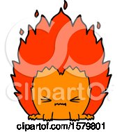 Cartoon Fire Creature by lineartestpilot