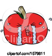 Poster, Art Print Of Cartoon Apple Crying