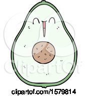 Cartoon Happy Avocado by lineartestpilot