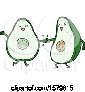 Cartoon Dancing Avocados by lineartestpilot