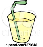 Poster, Art Print Of Cartoon Drink With Straw
