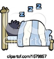Cartoon Snoring Person