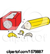 Cartoon Pencil And Sharpener by lineartestpilot
