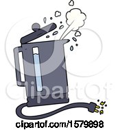 Cartoon Electric Kettle Boiling