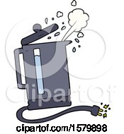 Cartoon Electric Kettle Boiling by lineartestpilot