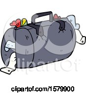 Cartoon Luggage by lineartestpilot