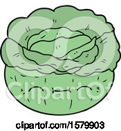 Poster, Art Print Of Cartoon Cabbage