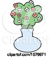 Cartoon Flowers In Vase by lineartestpilot