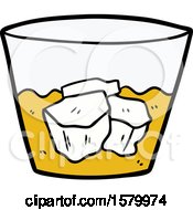 Cartoon Whisky In Glass by lineartestpilot