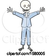 Cartoon Skeleton Wearing Pajamas