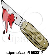 Poster, Art Print Of Cartoon Bloody Knife