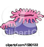 Clipart Of A Sea Anemone Royalty Free Vector Illustration