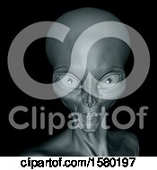 Clipart Of A 3d Alien Royalty Free Illustration by KJ Pargeter