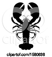 Poster, Art Print Of Black Silhouetted Lobster