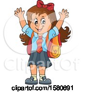Poster, Art Print Of Cheering School Girl