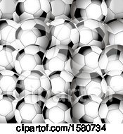 Poster, Art Print Of Background Of 3d Soccer Balls