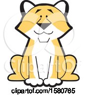 Poster, Art Print Of Sitting Cougar Big Cat Mascot