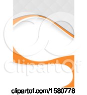 Clipart Of A Background With Orange Curves Royalty Free Vector Illustration