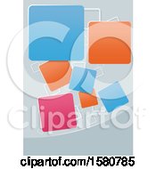 Clipart Of A Background With Colorful Squares Royalty Free Vector Illustration