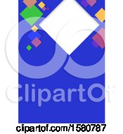Clipart Of A Blue And Colorful Diamond Background Royalty Free Vector Illustration