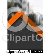 Clipart Of A Gray Orange And Blurred City Background Royalty Free Vector Illustration