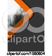 Clipart Of A Gray Orange And Blurred City Background Royalty Free Vector Illustration by dero
