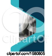 Clipart Of A Blue White And Blurred City Background Royalty Free Vector Illustration