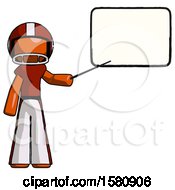 Poster, Art Print Of Orange Football Player Man Giving Presentation In Front Of Dry-Erase Board