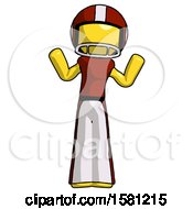 Yellow Football Player Man Shrugging Confused