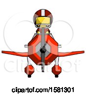 Poster, Art Print Of Yellow Football Player Man In Geebee Stunt Plane Front View