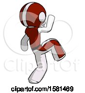 Poster, Art Print Of White Football Player Man Kick Pose Start