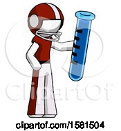 Poster, Art Print Of White Football Player Man Holding Large Test Tube