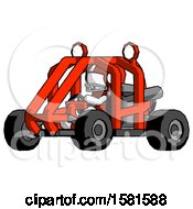 Poster, Art Print Of White Football Player Man Riding Sports Buggy Side Angle View