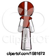 Poster, Art Print Of White Football Player Man Walking Away Back View