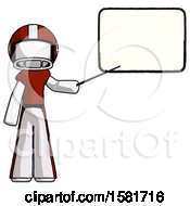 Poster, Art Print Of White Football Player Man Giving Presentation In Front Of Dry-Erase Board