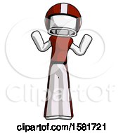 White Football Player Man Shrugging Confused