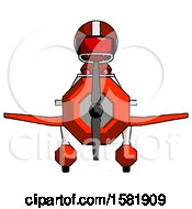 Poster, Art Print Of Red Football Player Man In Geebee Stunt Plane Front View