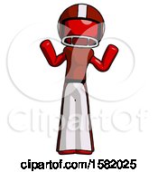 Poster, Art Print Of Red Football Player Man Shrugging Confused