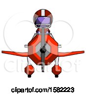 Poster, Art Print Of Purple Football Player Man In Geebee Stunt Plane Front View