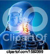Poster, Art Print Of 3d Xray Woman With Highlighted Neck Bones